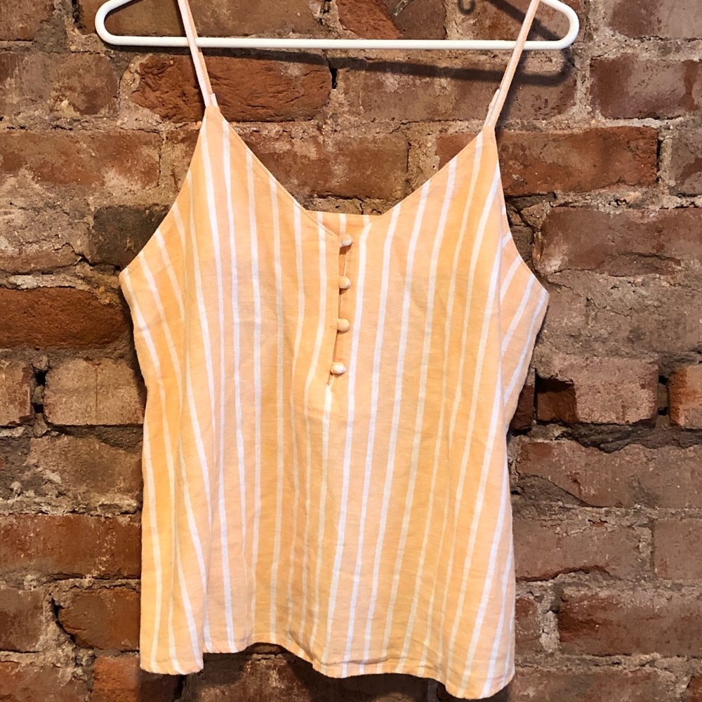 Abound Orange and White Striped Tank Top